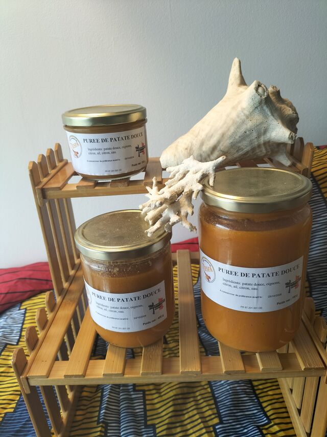 Purée de patate douce coco