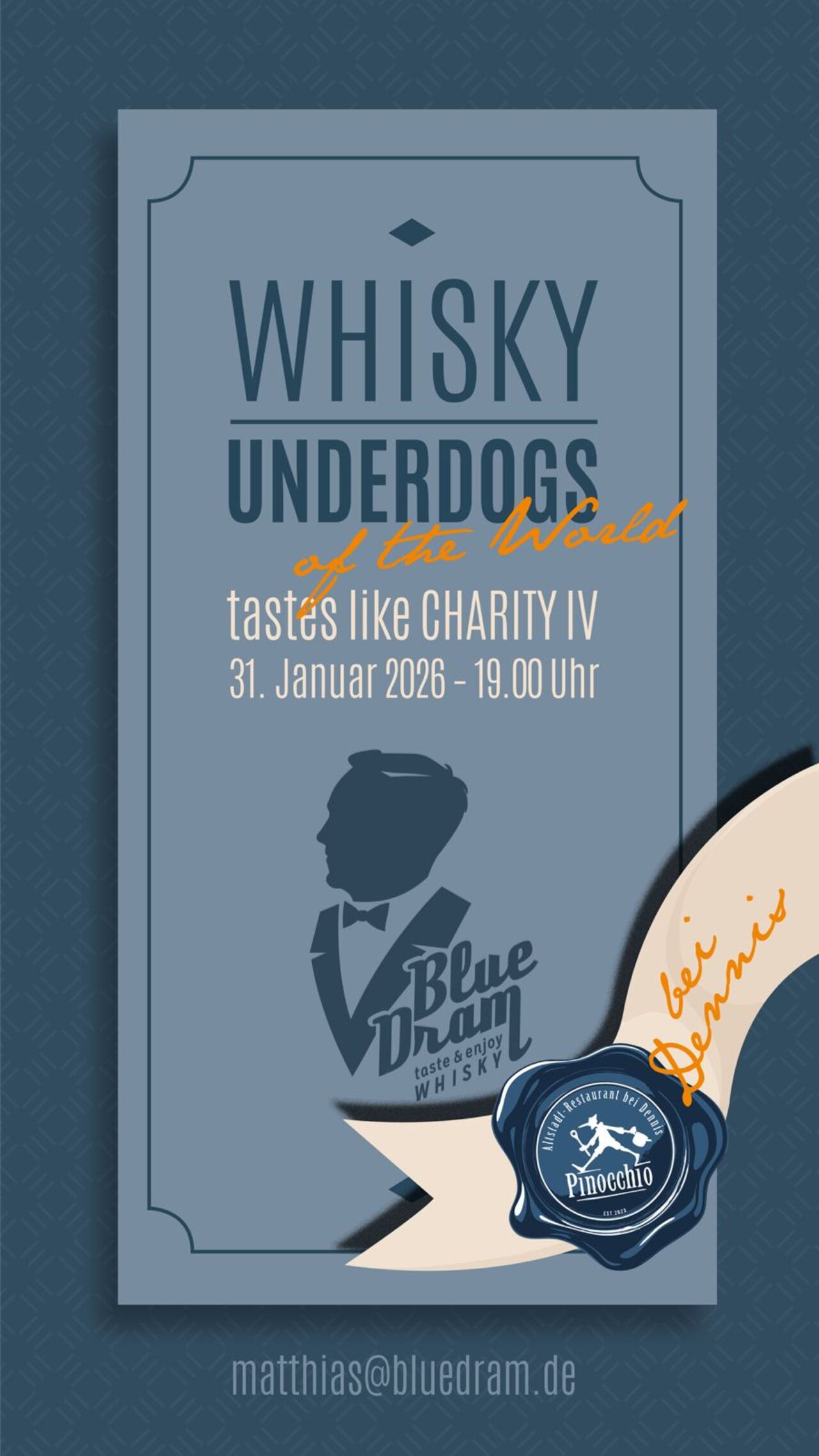 Whisky und Currywurst für den guten Zweck! Die Erlöse aus Currywurst und Whisky gehen an den Kinderschutzbund Schwelm