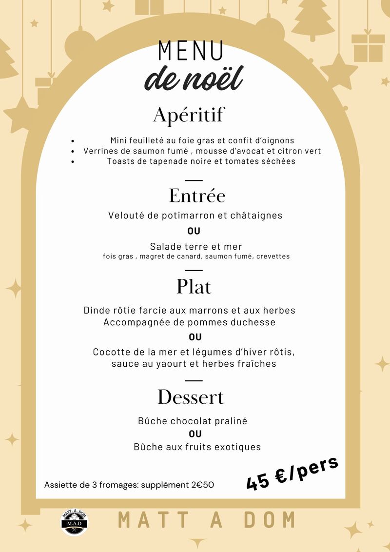 Menu de noël 