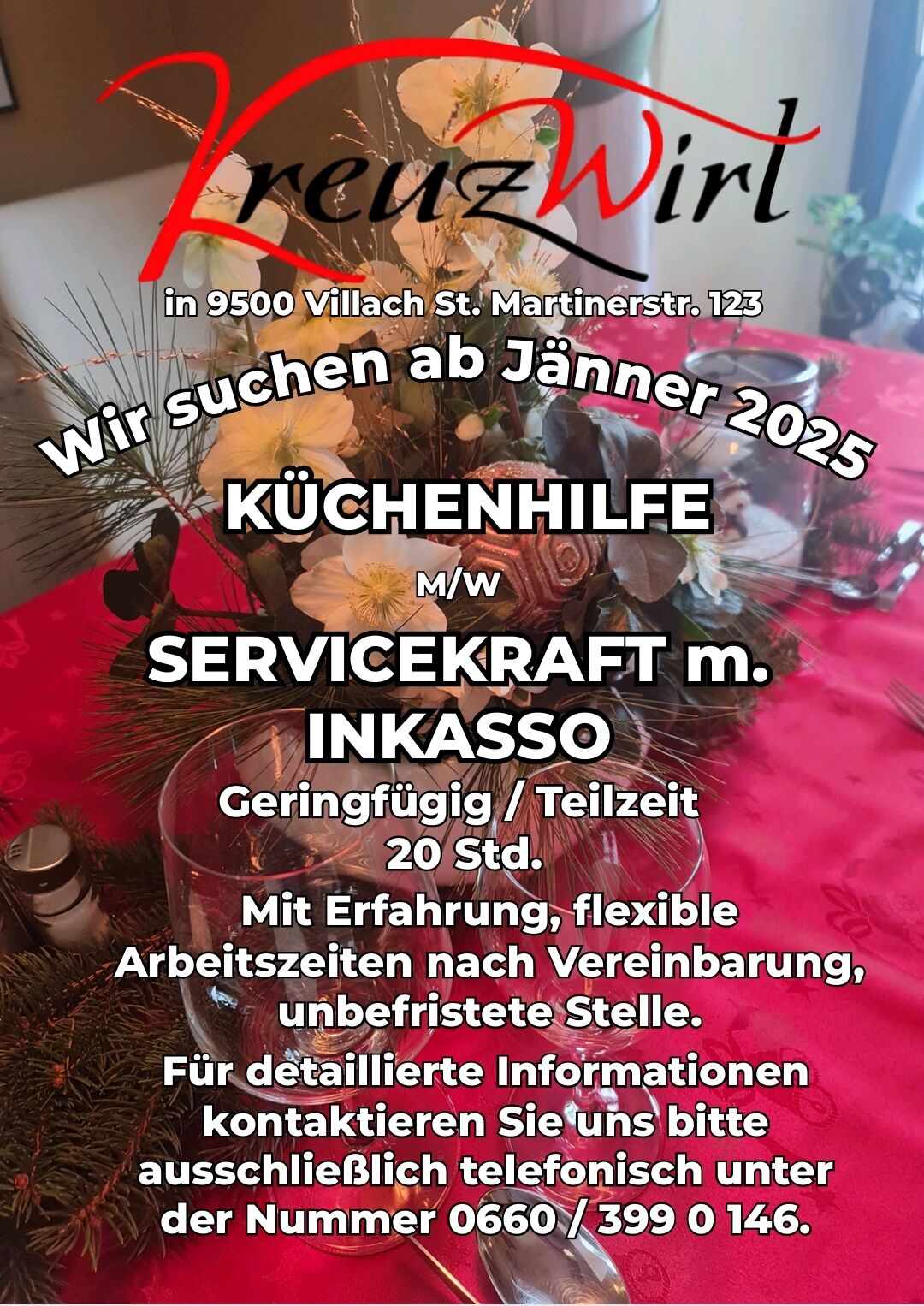 Wir freun uns auf Deine Bewerbung...Infos am Bild ...Alles andere bei einem Persönlichen Gespräch