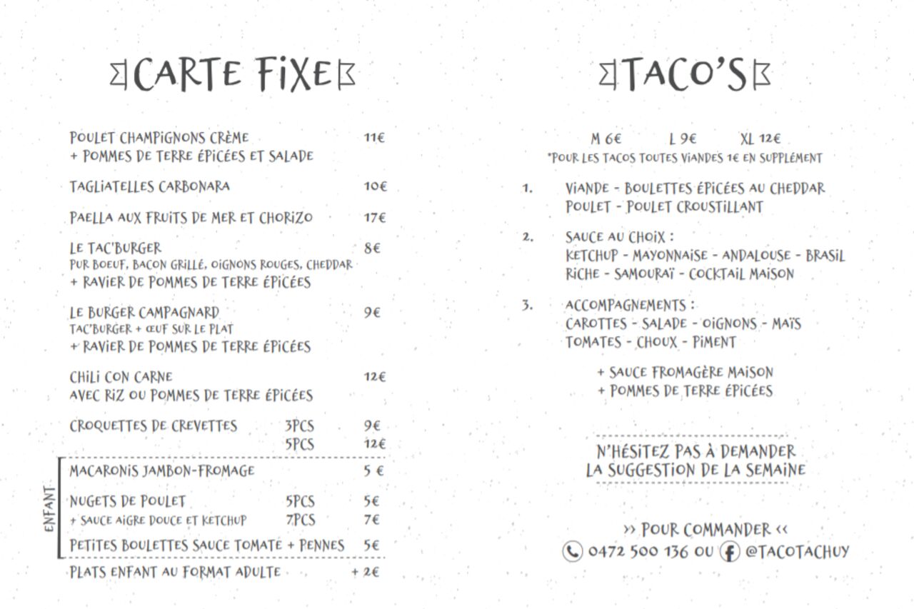 Le menu