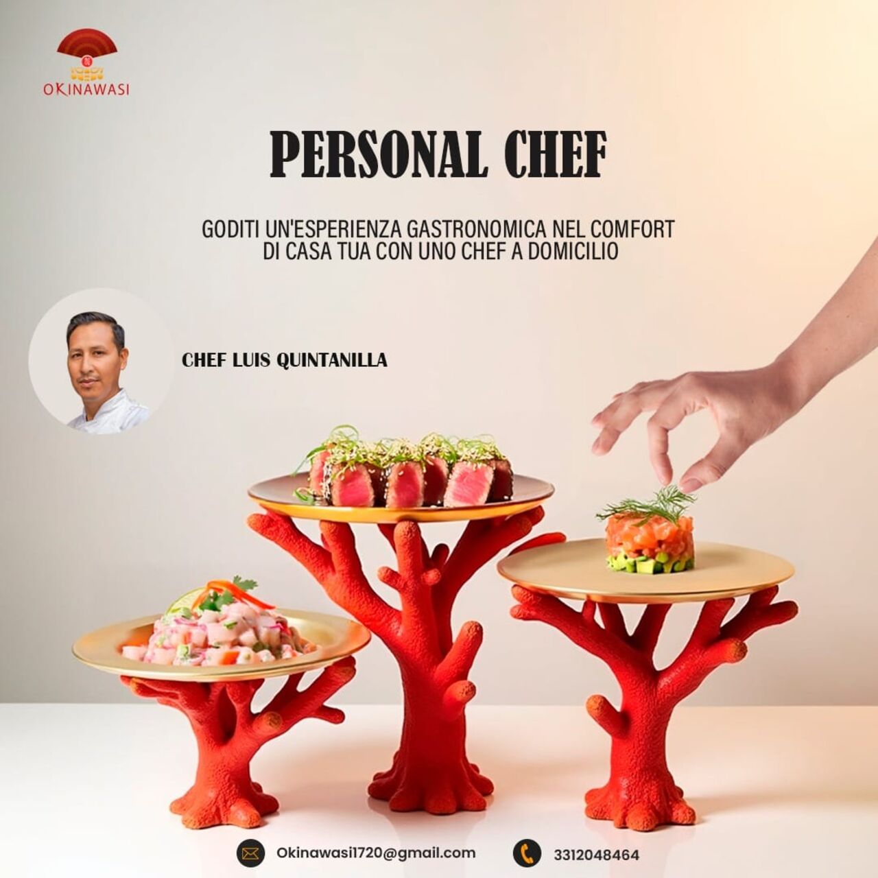 Chef a domicilio di cucina Nikkei