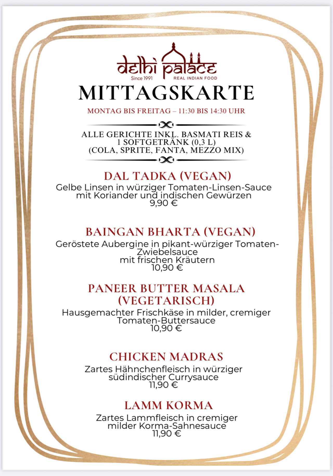 Special Mittagsangebot