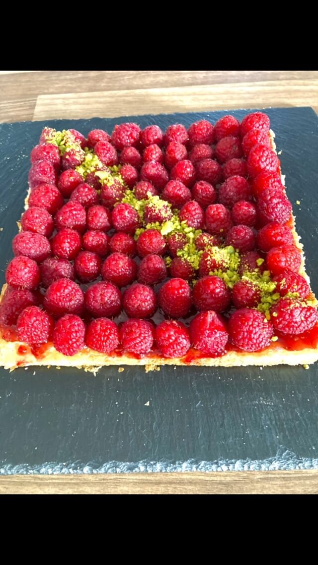 Tarte fine framboises
