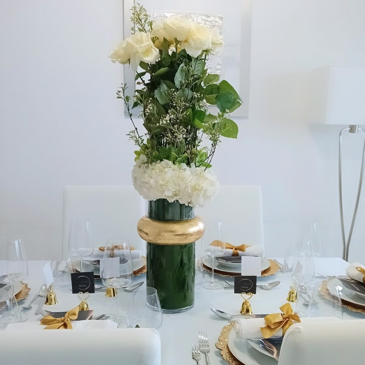 Table dressée dîner Chef à domicile