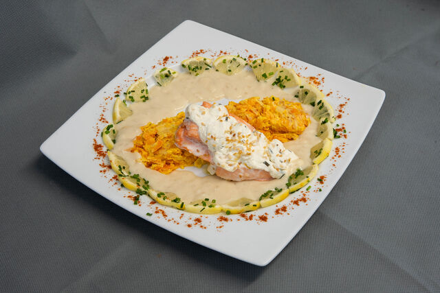 SAUMON GRATINÉ AU ST MORÊT