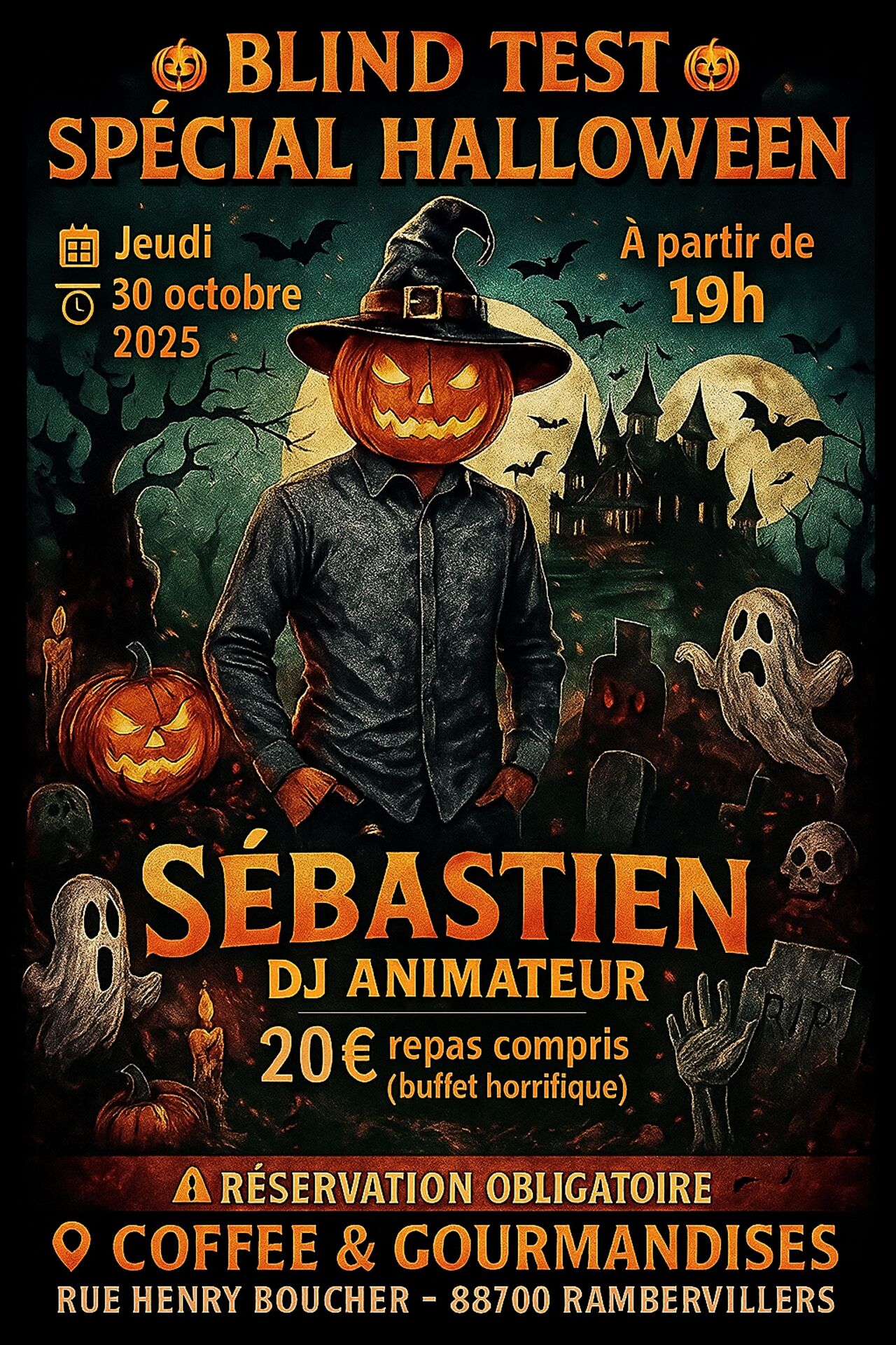 🎃 Blind Test Spécial Halloween – Jeudi 30 octobre 2025 🎃