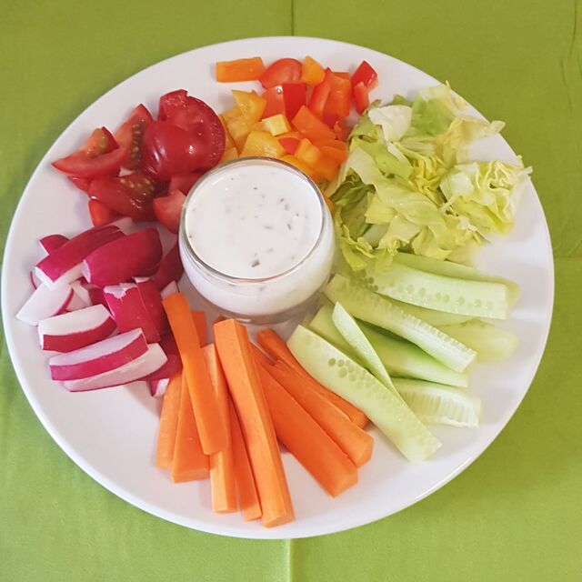 Gemüseteller zum Frühstück