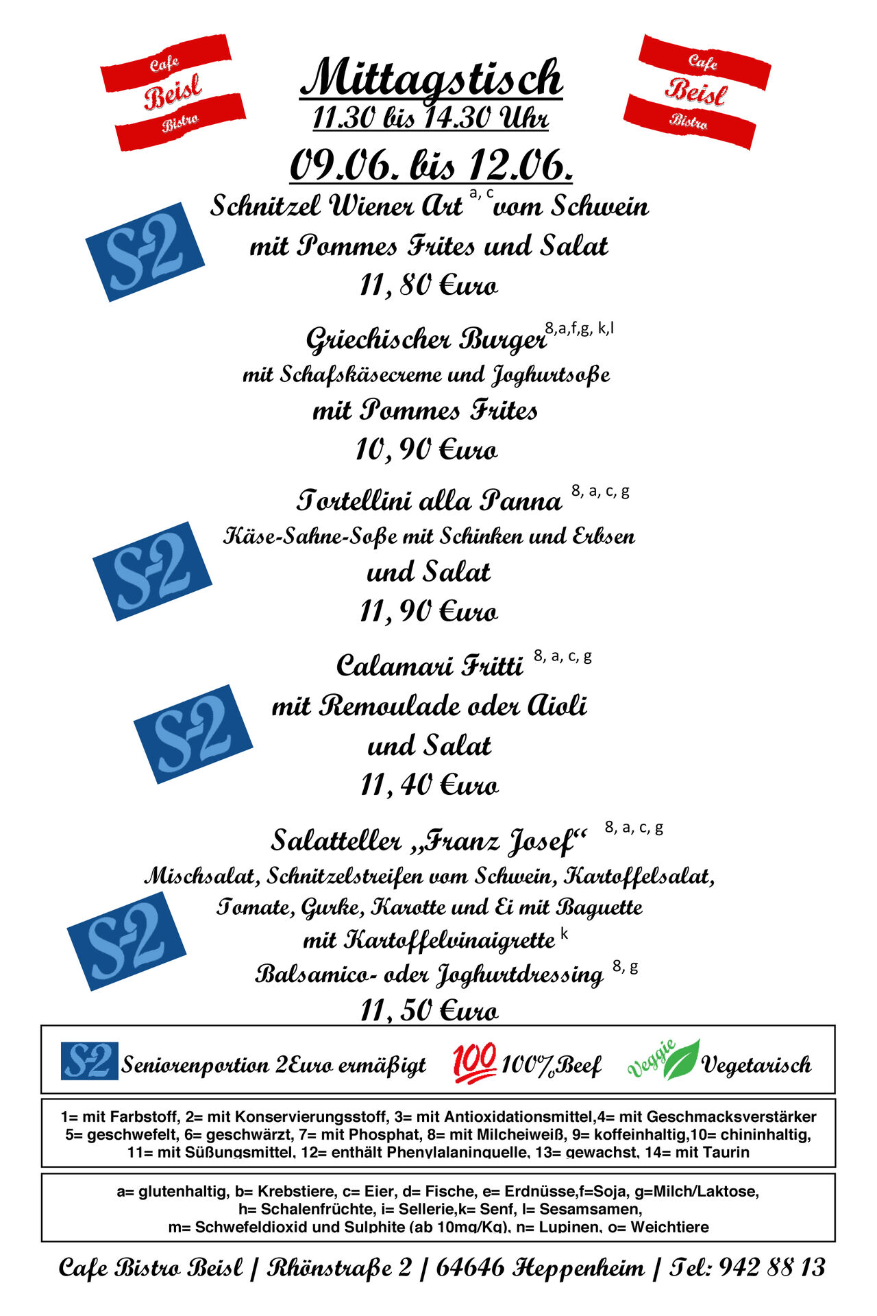 Mittagtisch 09.06.2025 bis 12.06.2025