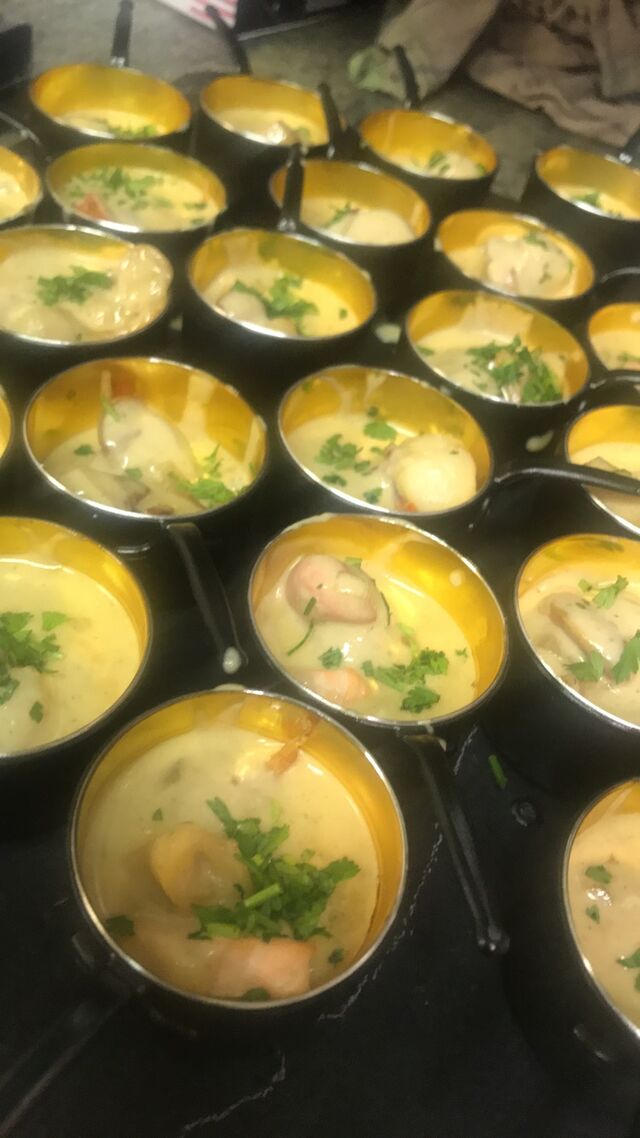 Mise en bouche saint Jacques au champagne