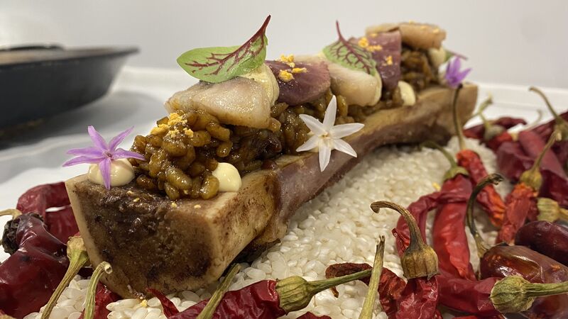 Plato presentado en el Concurso de Arroz de vanguardia en Cullera