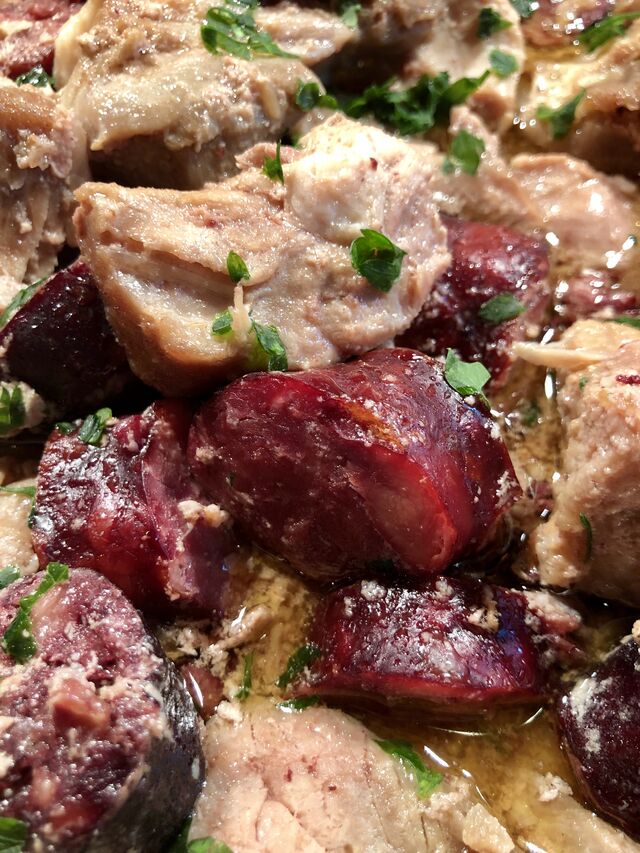 Sauté de Porc avec saucisses portugaises