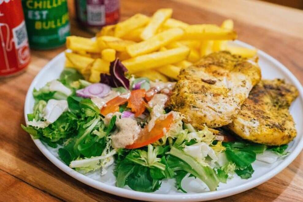 Assiette escalope de poulet