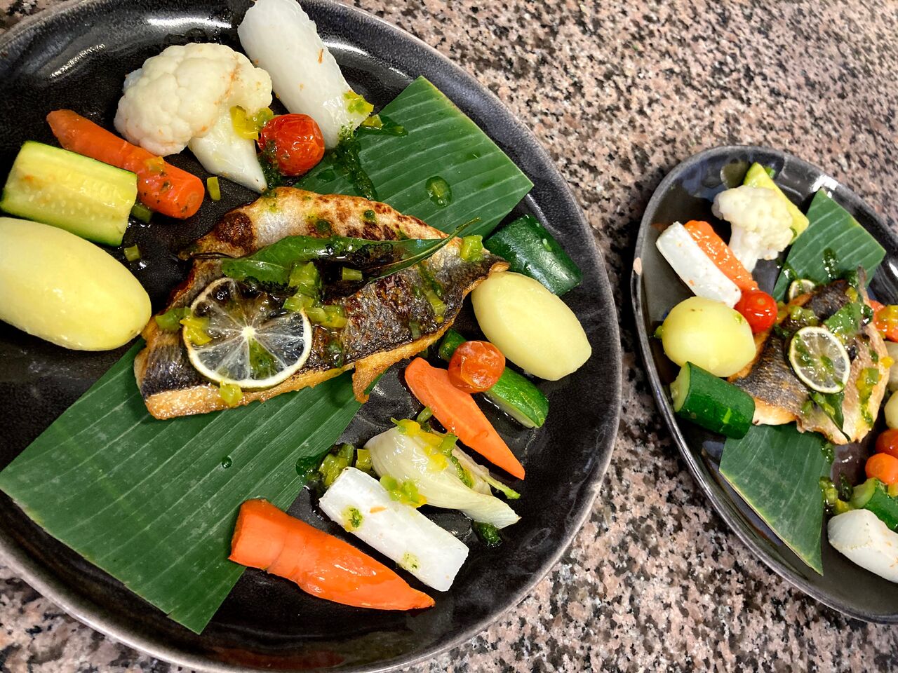 Filet de loup et ses légumes vapeurs
