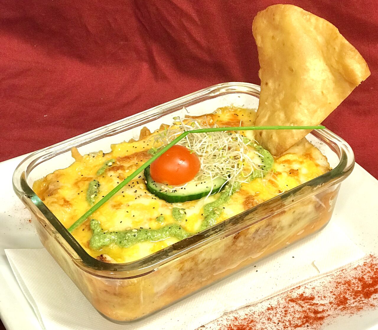 Canelones de espinacas al gratén