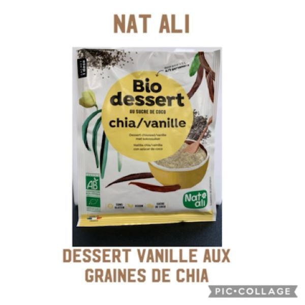 bio dessert vanille Natali disponible en boutique !