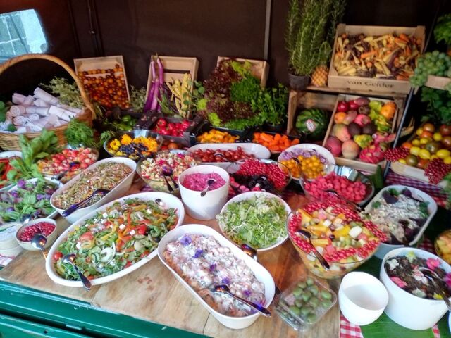 Onze pick-up die vaak dient als 'salade bar'