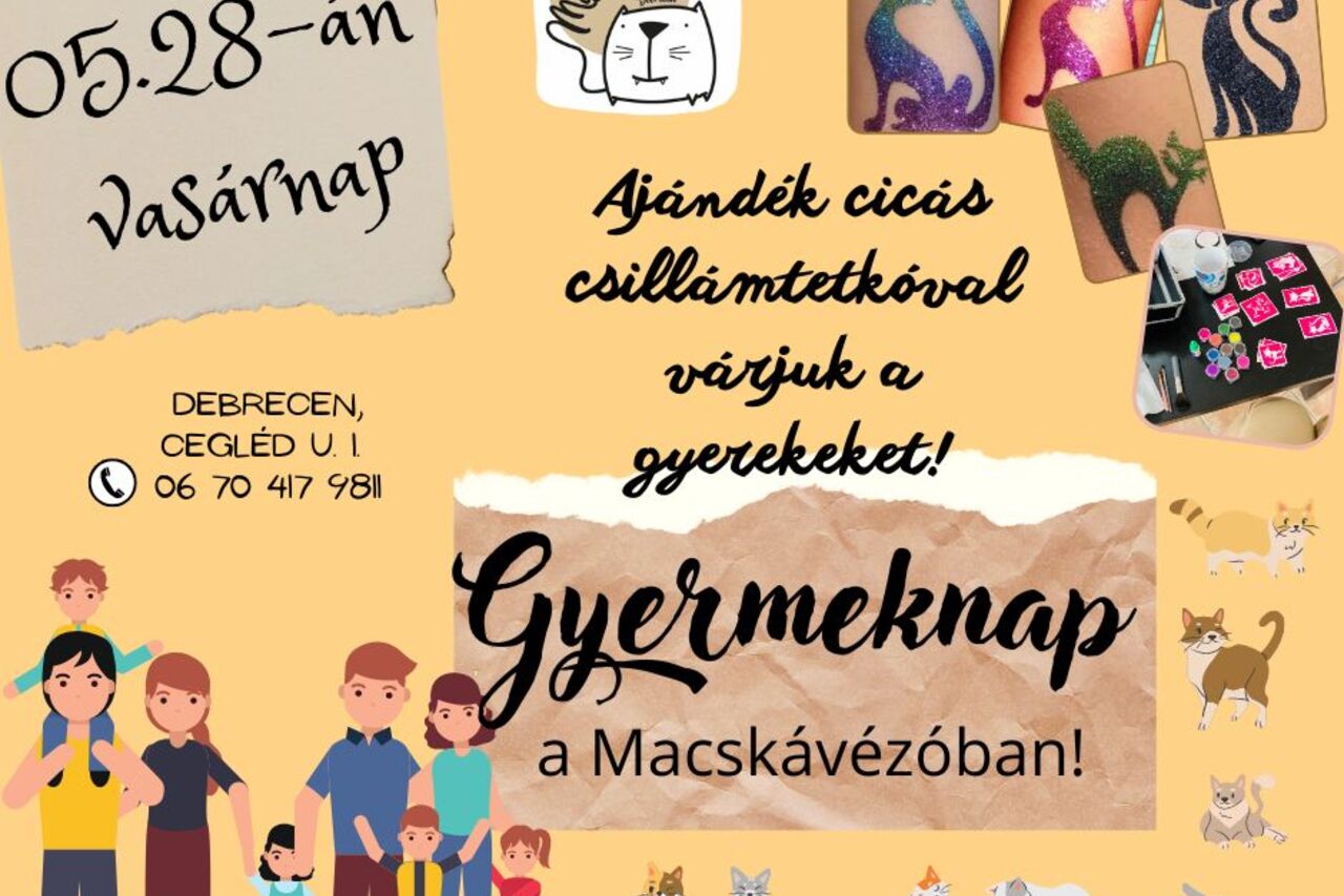Gyermeknap a Macskávézóban