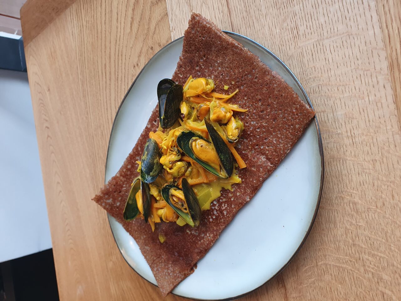 Inspiration du moment: Galette moules de Bouchot sauce Cidre et Curcuma