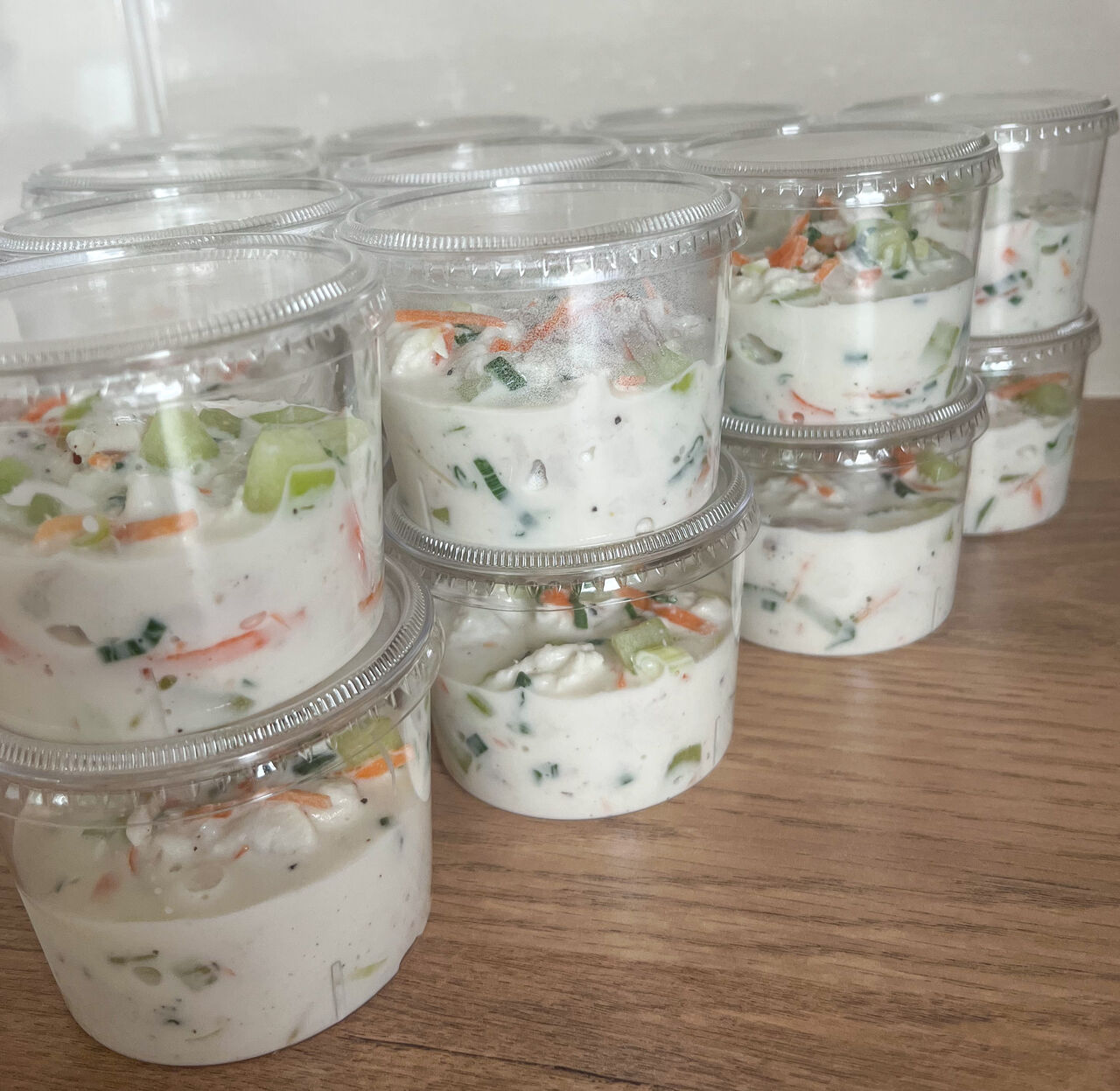 Verrines de salade Tahitienne