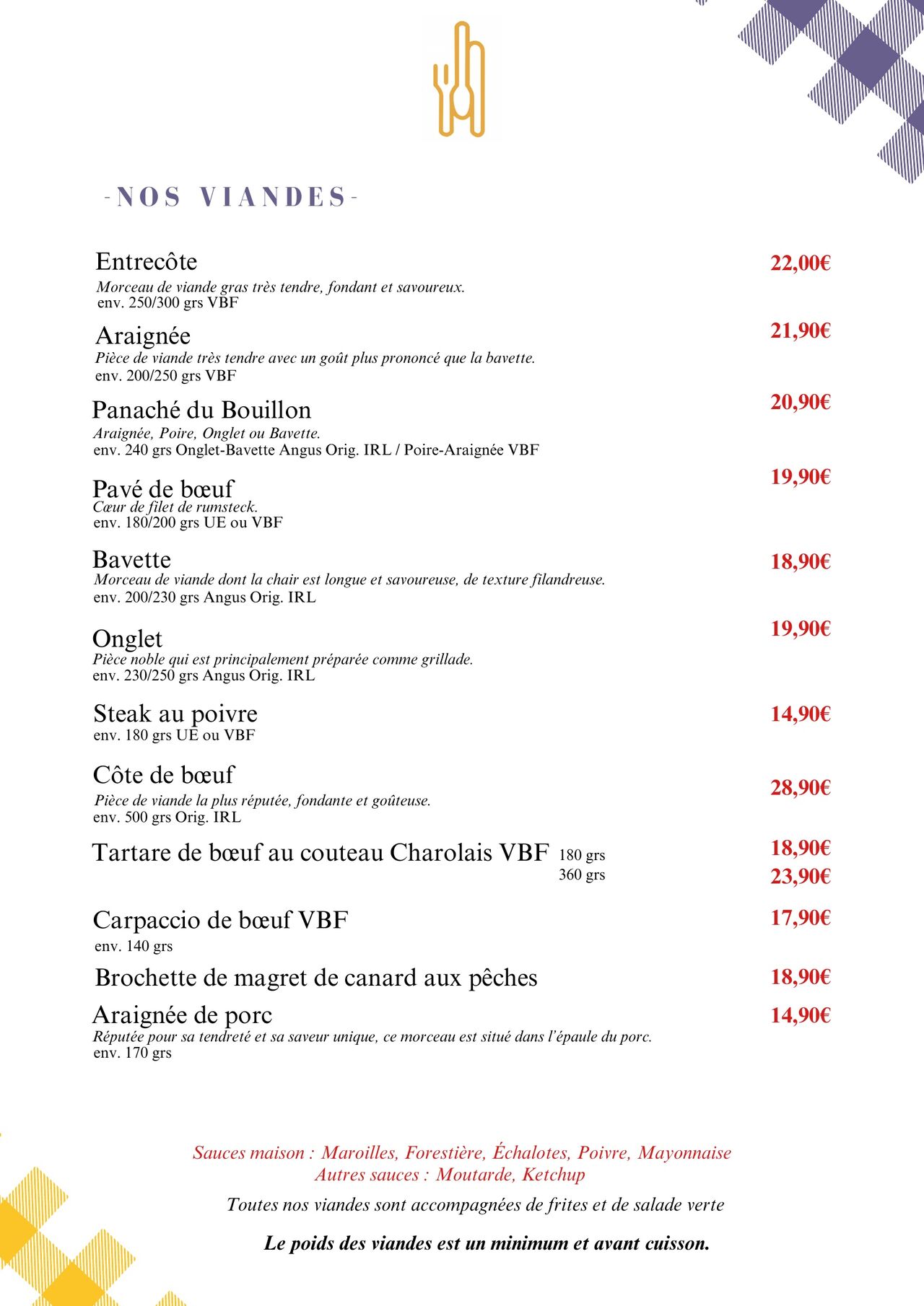 Viandes été 26