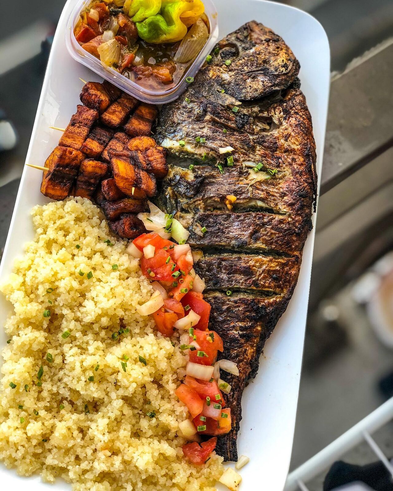 Atieké poisson braisé 15€