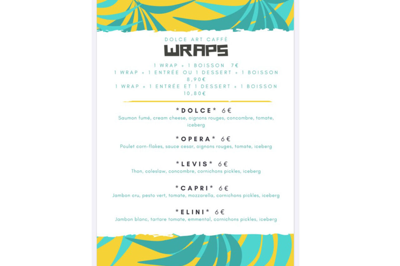 Menu Wraps