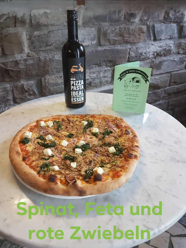 Pizza Greco
Spinat, Feta und rote Zwiebeln