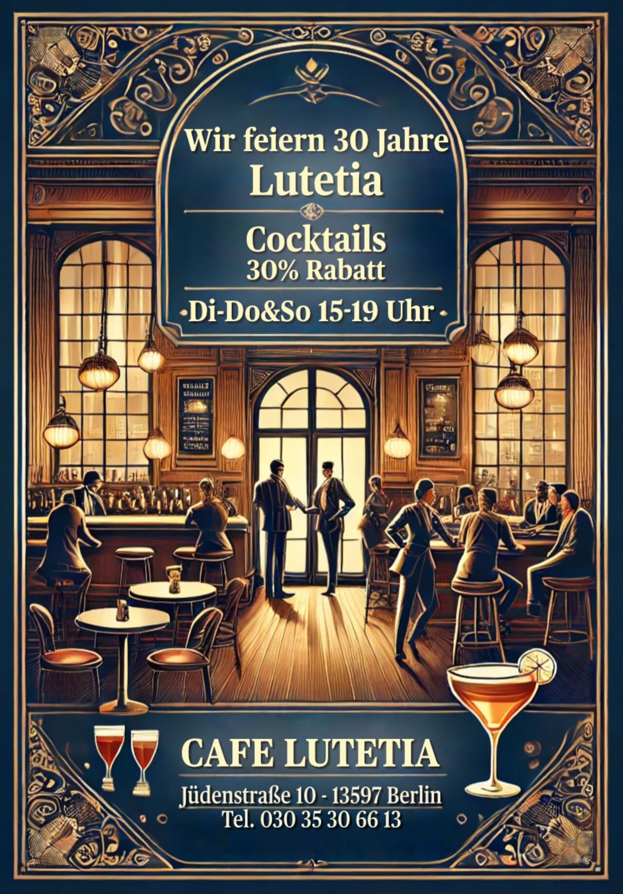 30 Jahre Lutetia - 30% Rabatt auf die Happy Hour