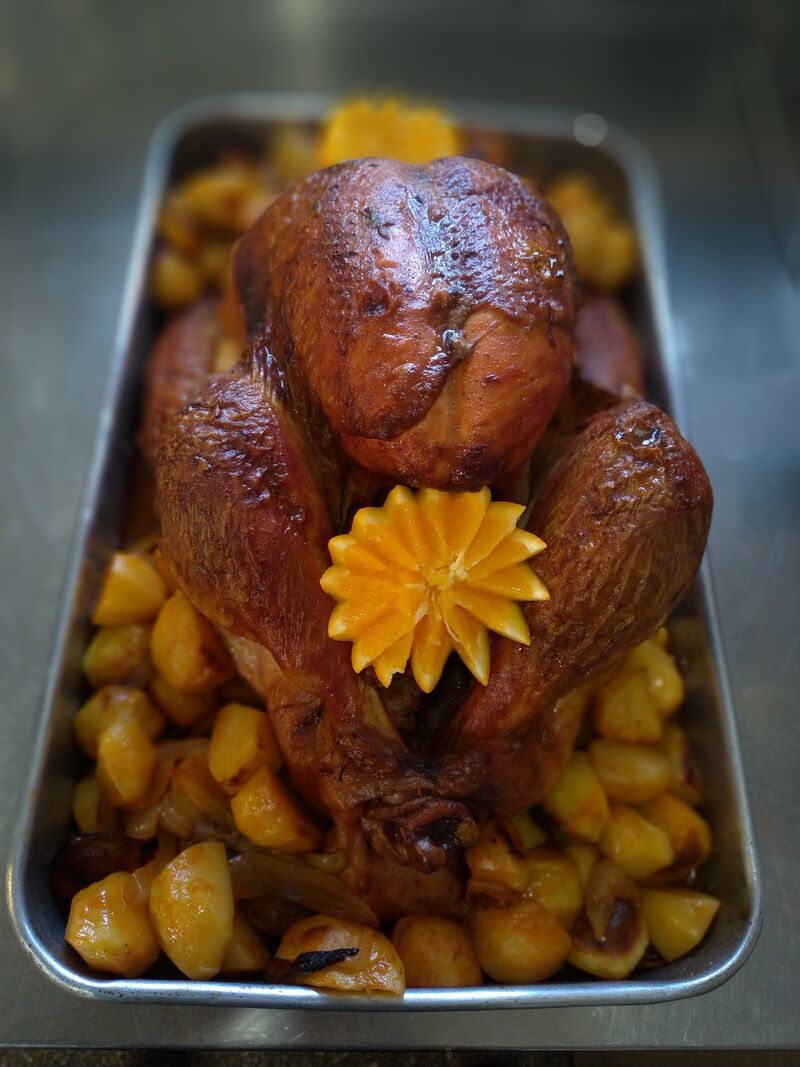 Peru assado no forno so por encomenda prévia 