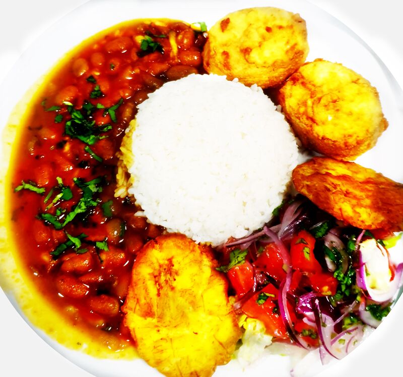 MENÚ : ARROZ CON MENESTRA Y PESCADO