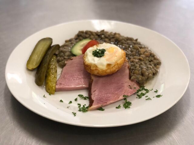 Čočka nakyselo s uzeným masem