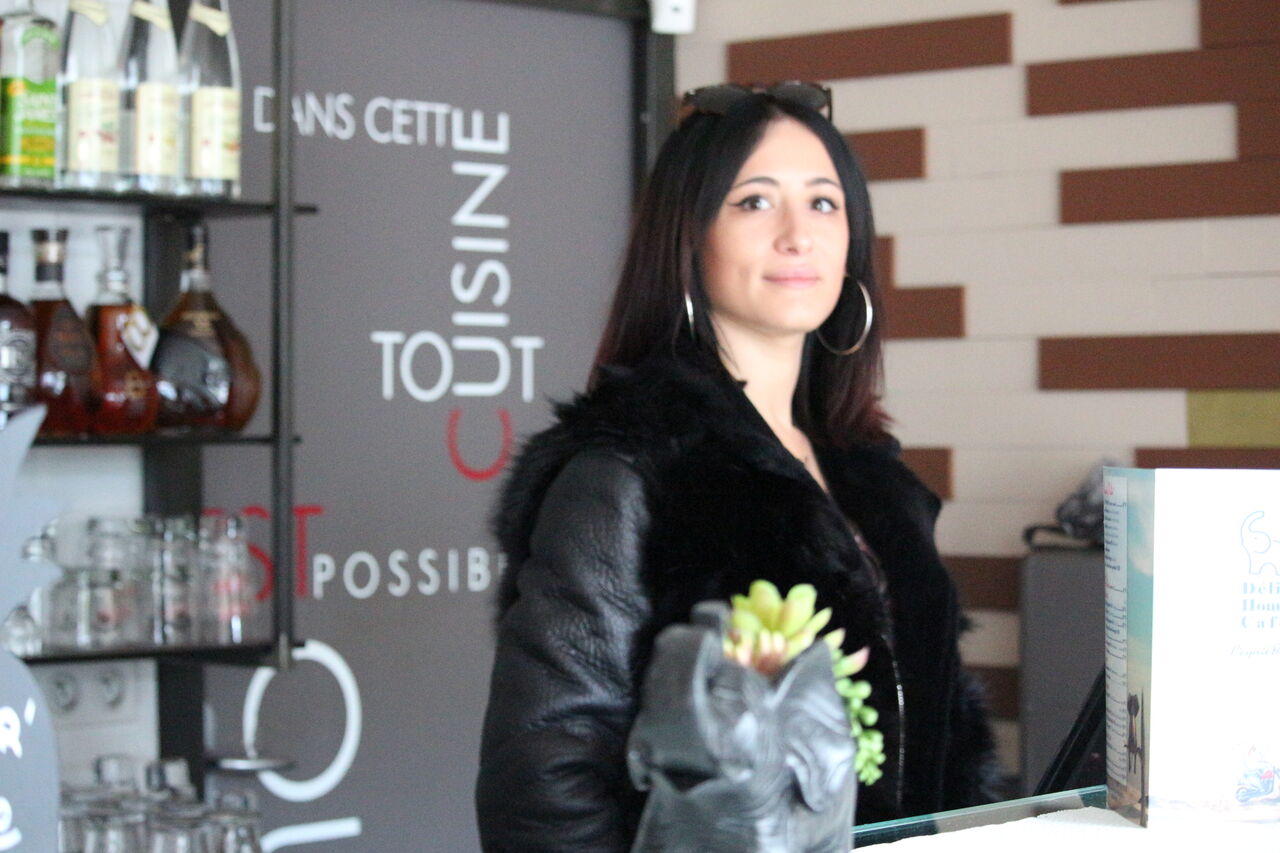 Coté bar avec Charlène. 