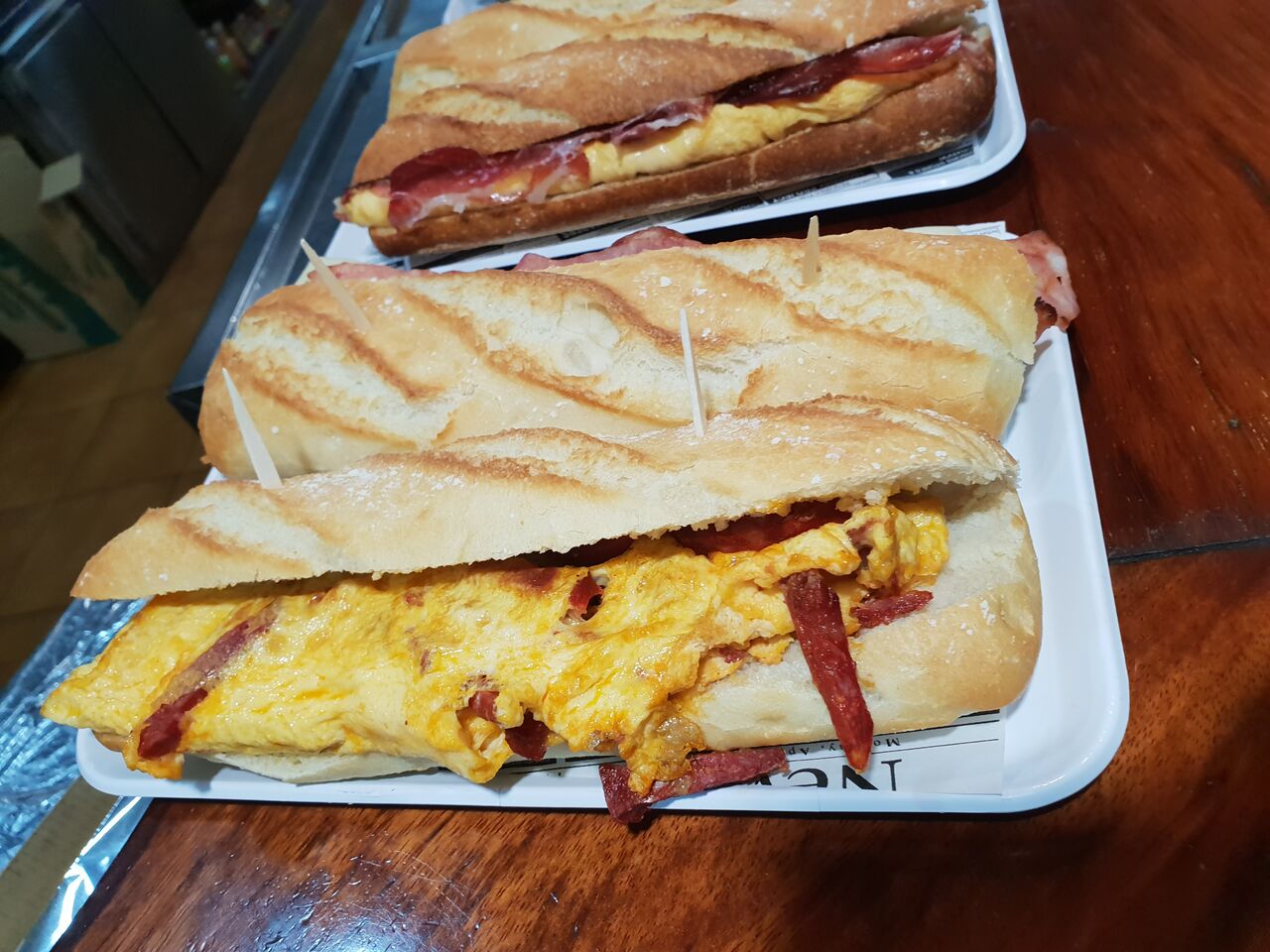 Bokata tortilla de chorizo 