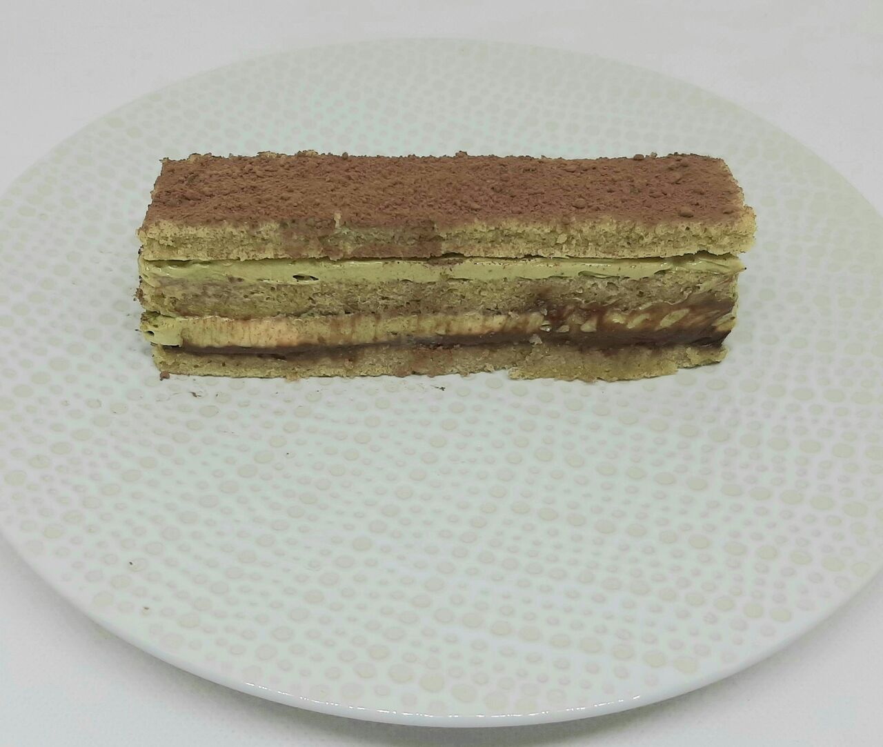 Opéra thé matcha sans lactose