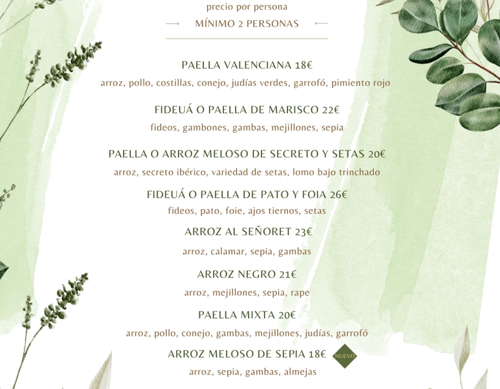 🥘 NUESTRAS PAELLAS