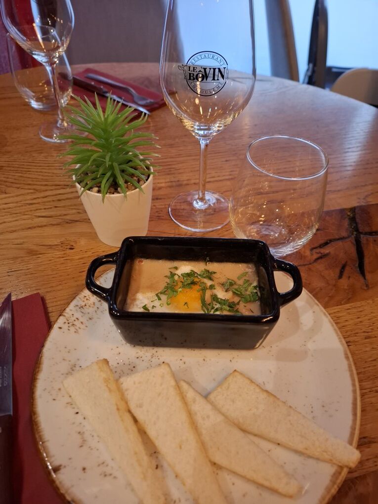 Oeuf cocotte crème de lard