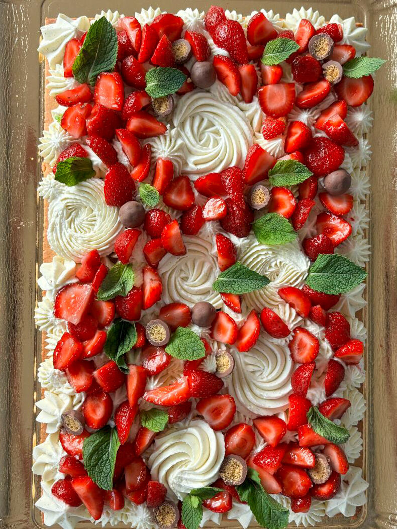 Plaque sablée (fruits aux choix)