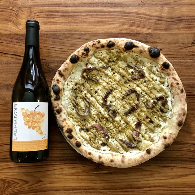 Pizza Cetawhite et Domaine de l'Abreuvoir - Mars 2022
(Restaurant Nossa, Pizzeria & Bar à vin à Sète)