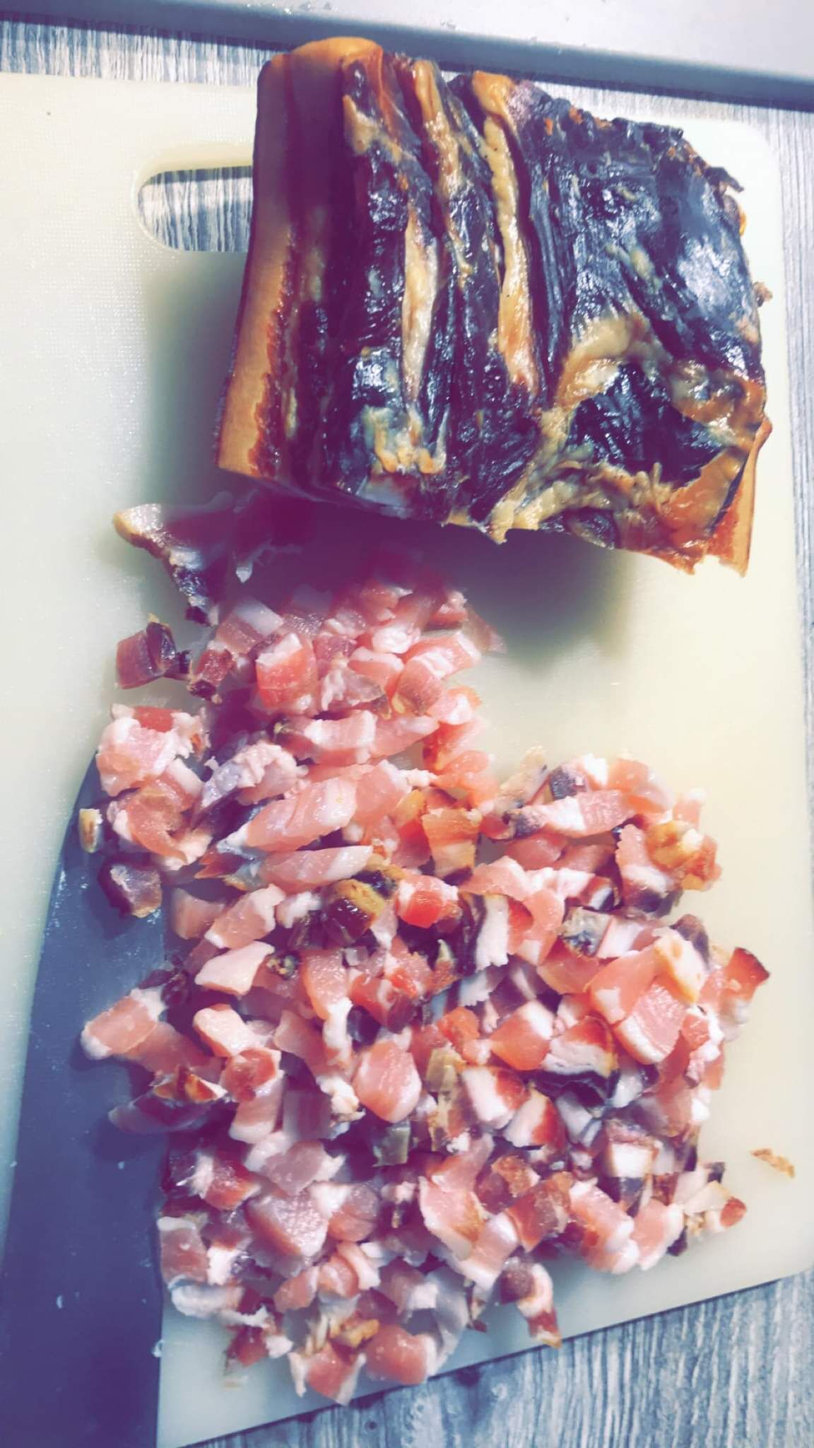 Poitrine de porc et ses petits lardons 