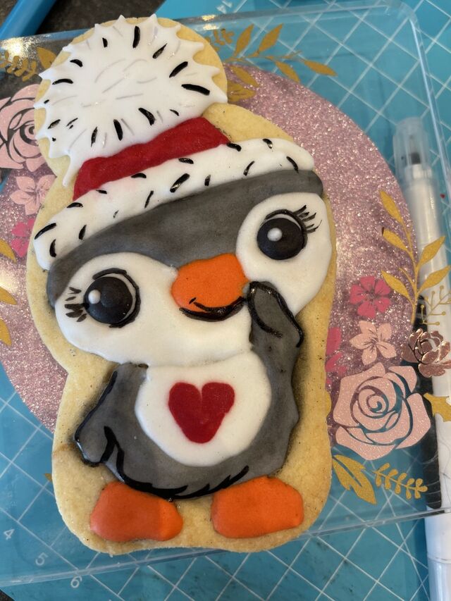 Sablé a la vanille Pingouin pour les fêtes de Noël