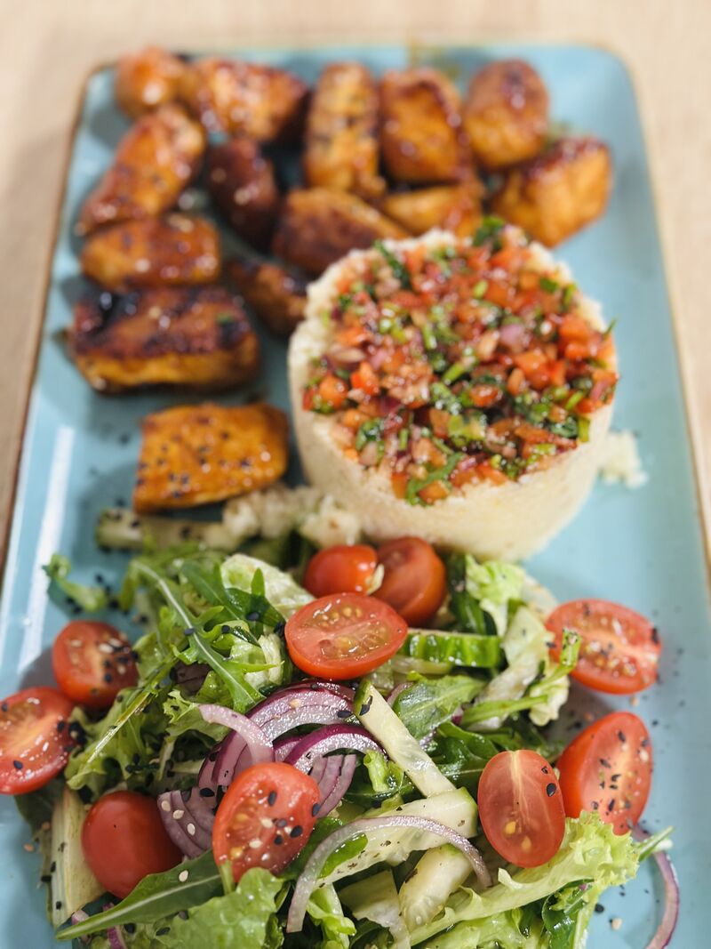 BBQ-PUTE MIT COUSCOUS