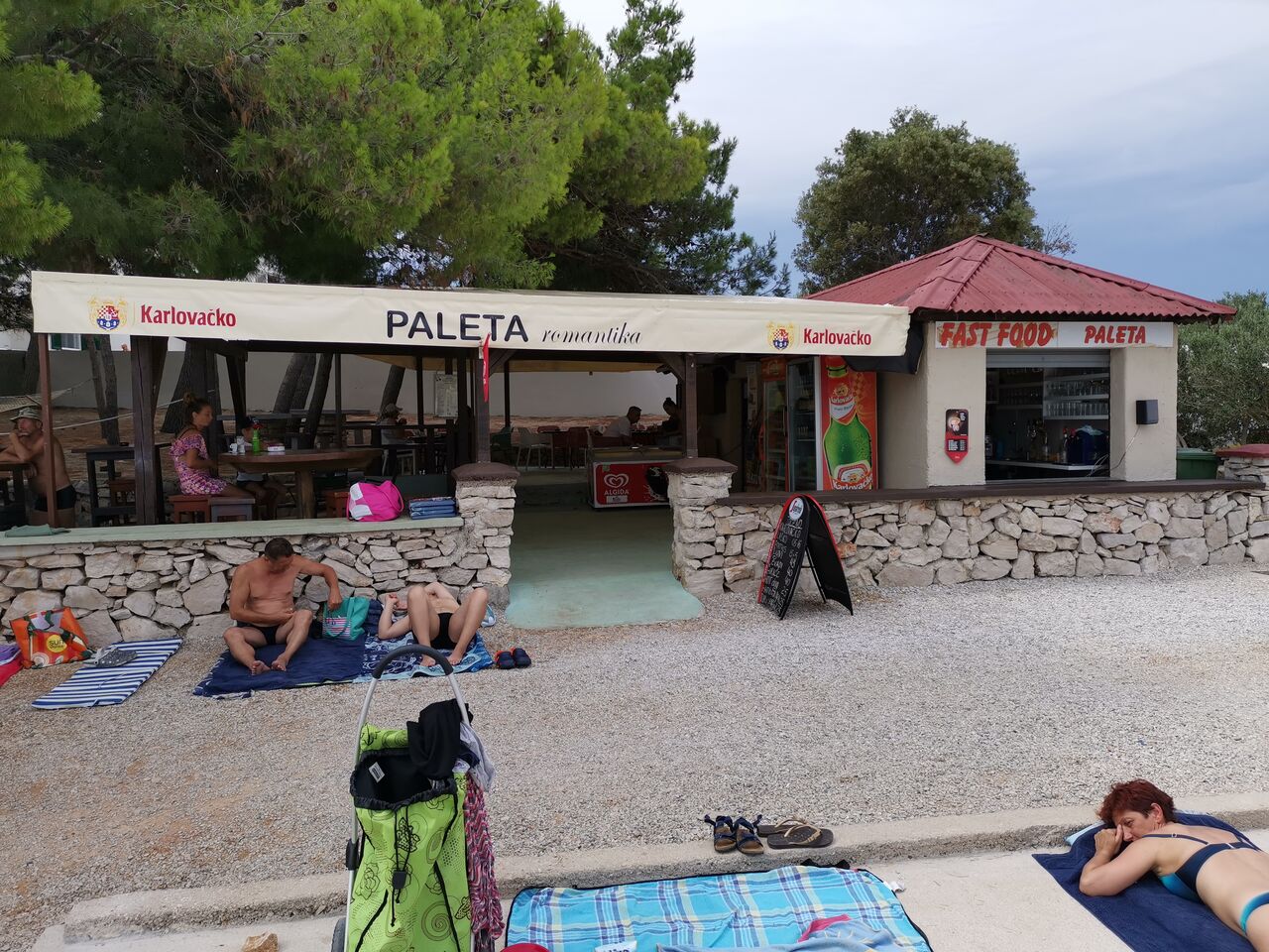 We are at the beach in Jezera with tasty regional food and waiting for you!