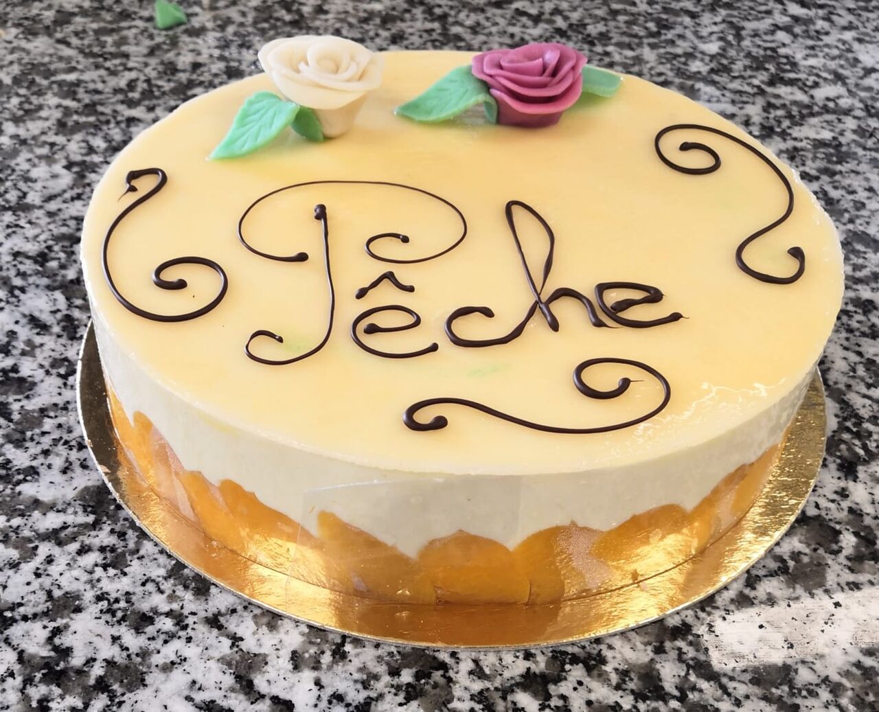 Entremet aux pêches