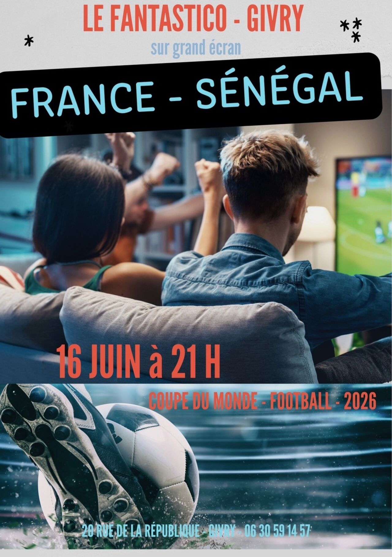 Coupe du Monde de Football 16 juin à 21 h