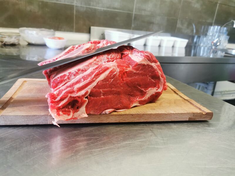 Notre entrecôte. Tendre et savoureuse. Un délice 