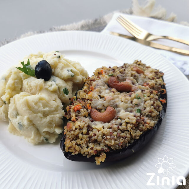 BERINGELA RECHEADA COM BULGUR