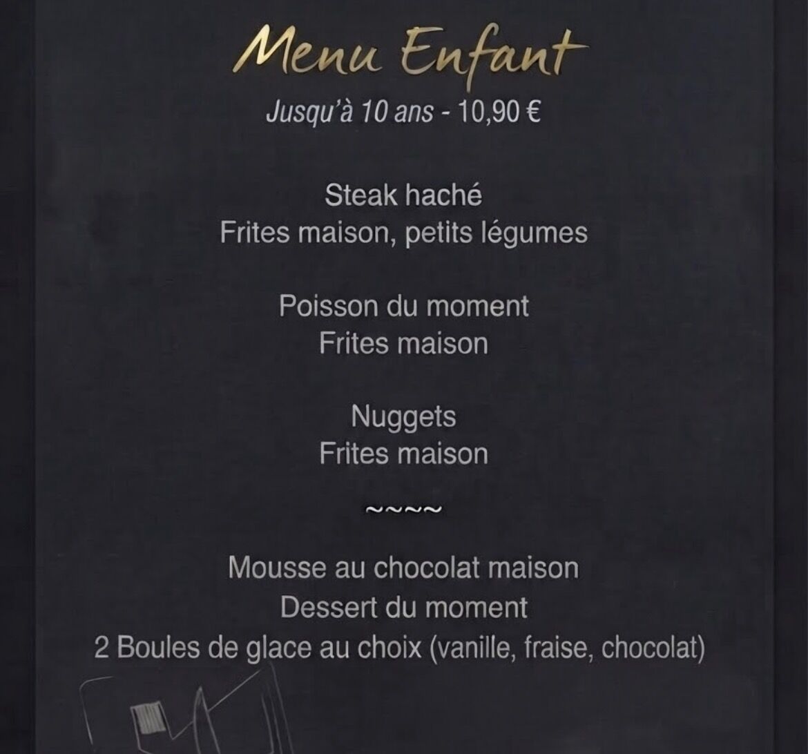 Menu enfant 