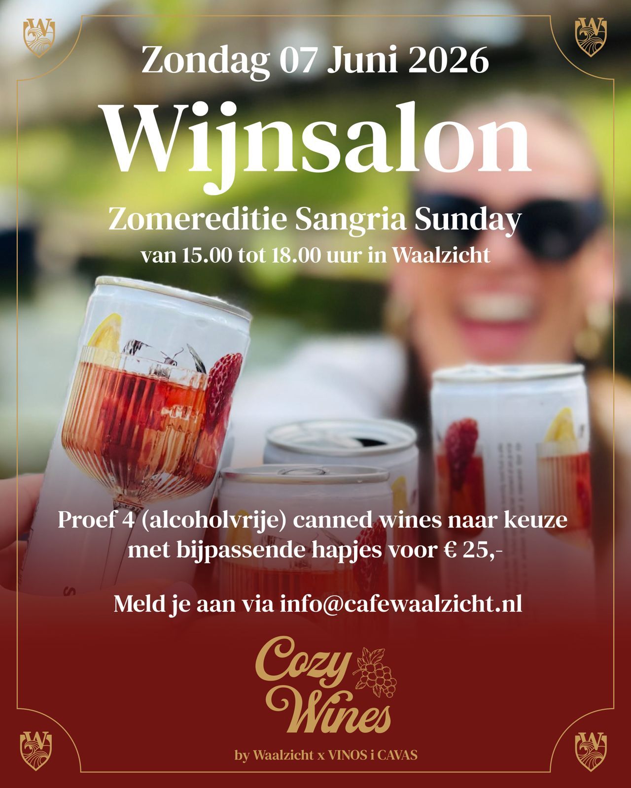 ZONDAG 7 JUNI COZY WINES SANGRIA SUNDAY
