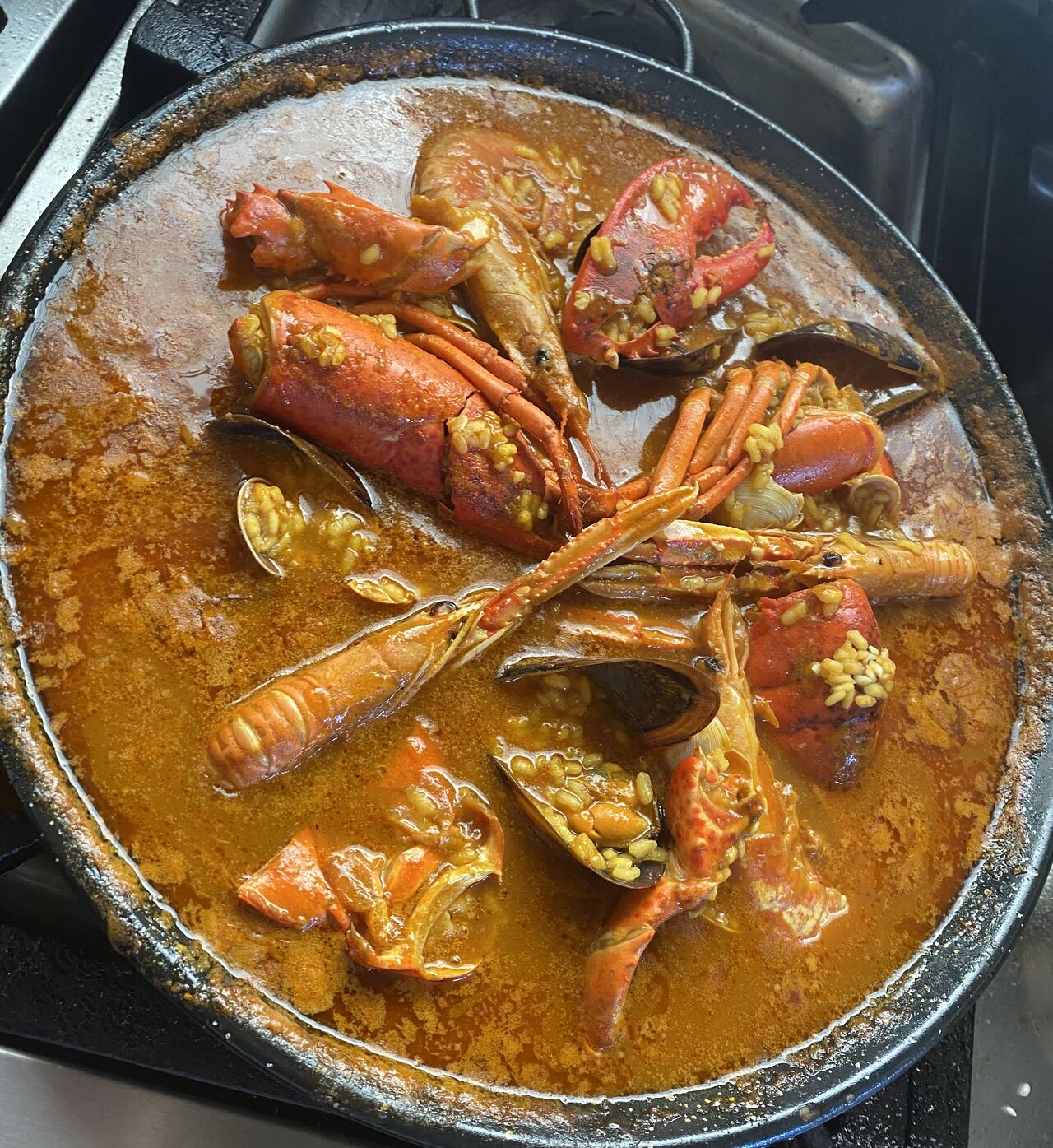 Arroz caldoso con bogavante 